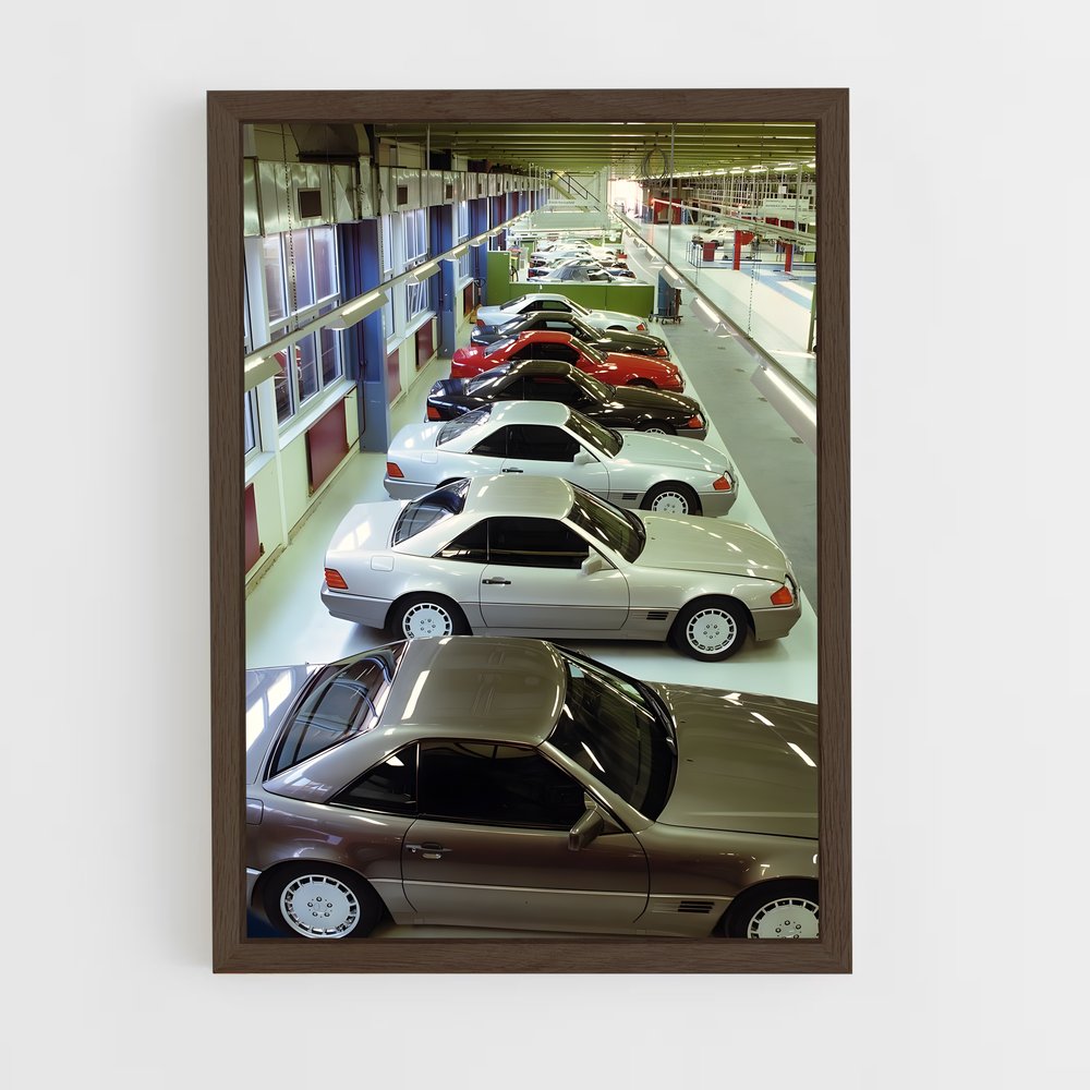 Poster R129 en Garage – affiche Mercedes (vue 5)